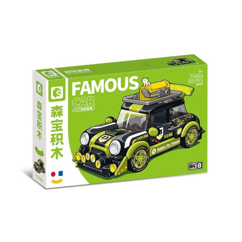 SEMBO WEKKI VIGGI 714014 non  THẾ GIỚI XE HƠI SANG TRỌNG TRUY TÌM KHO BÁU bộ đồ chơi xếp lắp ráp ghép mô hình Speed Champions Racing Cars Đua Xe Công Thức 315 khối