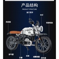 COGO 15803C non  XE MÁY CỔ ĐIỂN bộ đồ chơi xếp lắp ráp ghép mô hình  TECH-STORM Kỹ Thuật Công Nghệ Cao Mô Hình Phương Tiện 631 khối