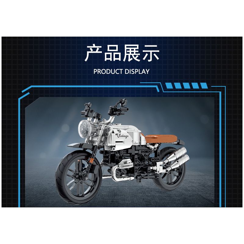 COGO 15803C non  XE MÁY CỔ ĐIỂN bộ đồ chơi xếp lắp ráp ghép mô hình  TECH-STORM Kỹ Thuật Công Nghệ Cao Mô Hình Phương Tiện 631 khối