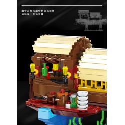 XINGBAO XB-18013 18013 XB18013 non  THUYỀN HOA CỔ ĐẠI TRUNG QUỐC bộ đồ chơi xếp lắp ráp ghép mô hình ANCIENT CHINESE BOAT 560 khối