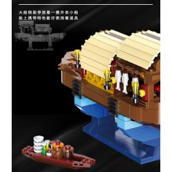 XINGBAO XB-18013 18013 XB18013 non  THUYỀN HOA CỔ ĐẠI TRUNG QUỐC bộ đồ chơi xếp lắp ráp ghép mô hình ANCIENT CHINESE BOAT 560 khối