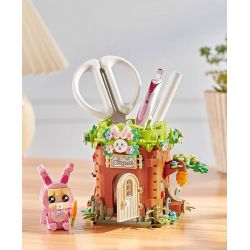 LOZ 1242 non  HỘP ĐỰNG BÚT THÂN CÂY bộ đồ chơi xếp lắp ráp ghép mô hình PEN HOLDER 617 khối