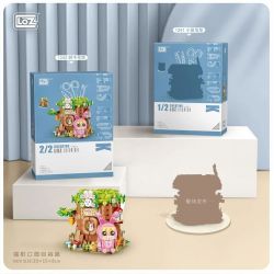 LOZ 1242 non  HỘP ĐỰNG BÚT THÂN CÂY bộ đồ chơi xếp lắp ráp ghép mô hình PEN HOLDER 617 khối