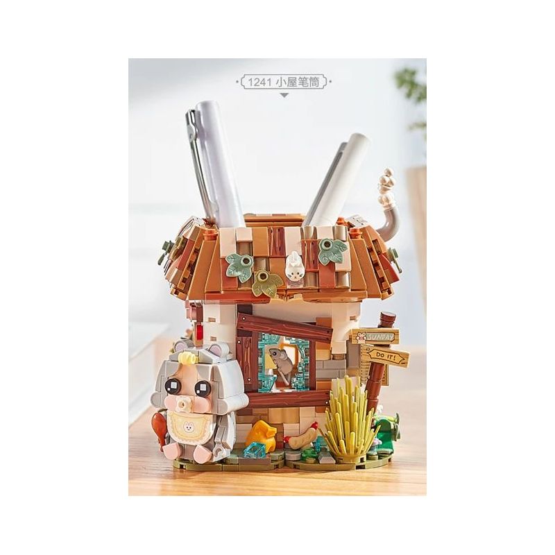 LOZ 1241 non Lego CHỦ BÚT COTTAGE bộ đồ chơi xếp lắp ráp ghép mô hình PEN HOLDER