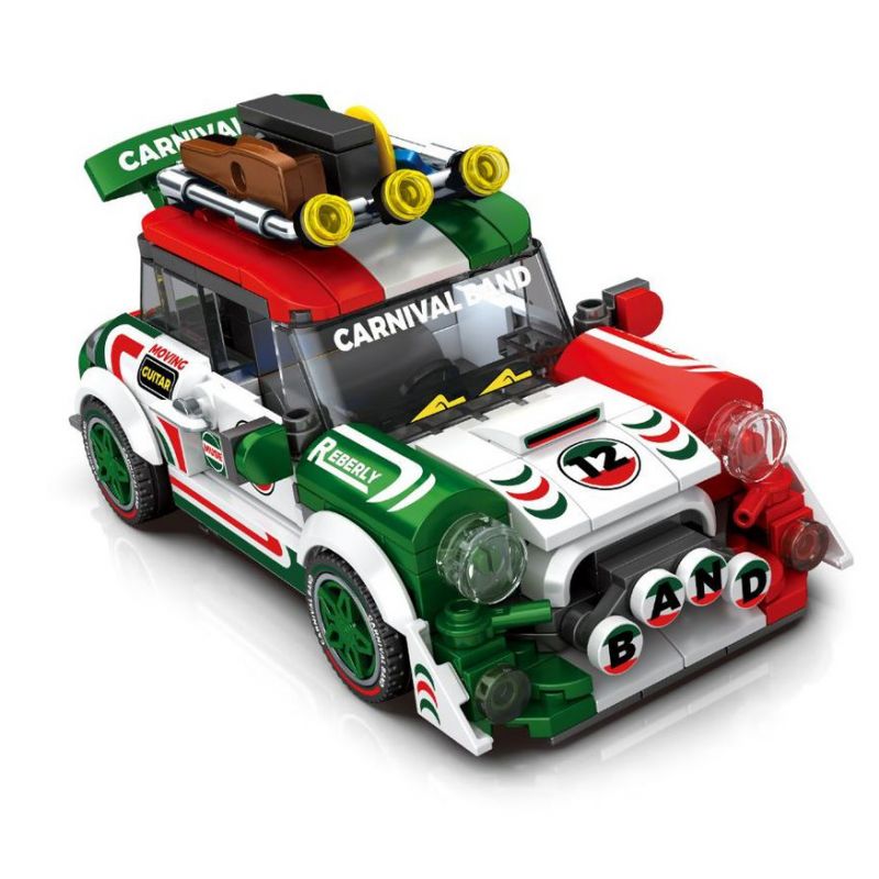 SEMBO WEKKI VIGGI 714012 non Lego THẾ GIỚI XE SANG BAN NHẠC CARNIVAL BK.8 bộ đồ chơi xếp lắp ráp ghép mô hình Speed Champions Racing Cars Đua Xe Công Thức 330 khối