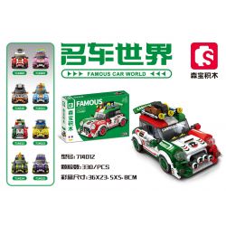 SEMBO WEKKI VIGGI 714012 non  THẾ GIỚI XE SANG BAN NHẠC CARNIVAL BK.8 bộ đồ chơi xếp lắp ráp ghép mô hình Speed Champions Racing Cars Đua Xe Công Thức 330 khối