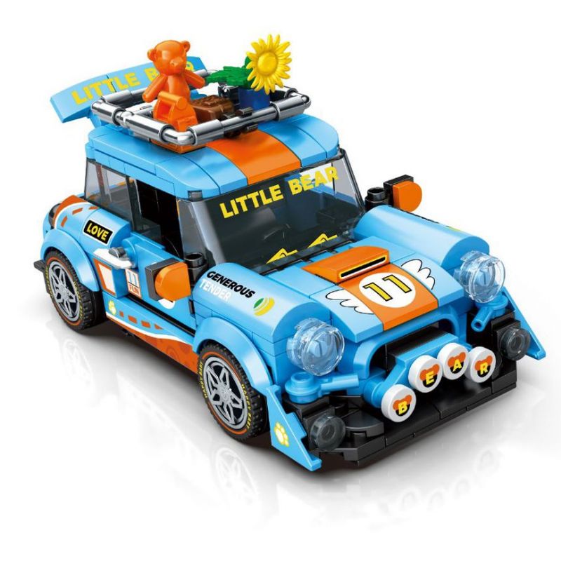 SEMBO WEKKI VIGGI 714011 non Lego THẾ GIỚI XE SANG HÀNH TRÌNH CỦA GẤU bộ đồ chơi xếp lắp ráp ghép mô hình Speed Champions Racing Cars Đua Xe Công Thức 320 khối