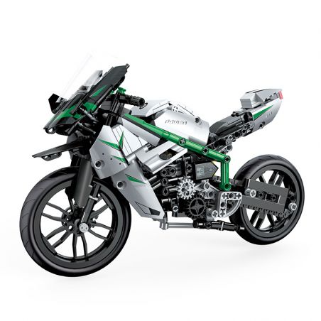 COGO 15803B non  ĐẦU MÁY HẠNG NẶNG KAWASAKI bộ đồ chơi xếp lắp ráp ghép mô hình  TECH-STORM Kỹ Thuật Công Nghệ Cao Mô Hình Phương Tiện 630 khối