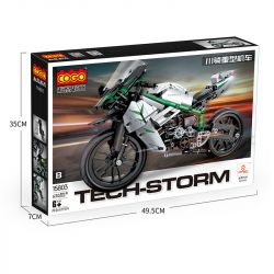 COGO 15803B non  ĐẦU MÁY HẠNG NẶNG KAWASAKI bộ đồ chơi xếp lắp ráp ghép mô hình  TECH-STORM Kỹ Thuật Công Nghệ Cao Mô Hình Phương Tiện 630 khối