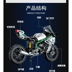 COGO 15803B non  ĐẦU MÁY HẠNG NẶNG KAWASAKI bộ đồ chơi xếp lắp ráp ghép mô hình  TECH-STORM Kỹ Thuật Công Nghệ Cao Mô Hình Phương Tiện 630 khối