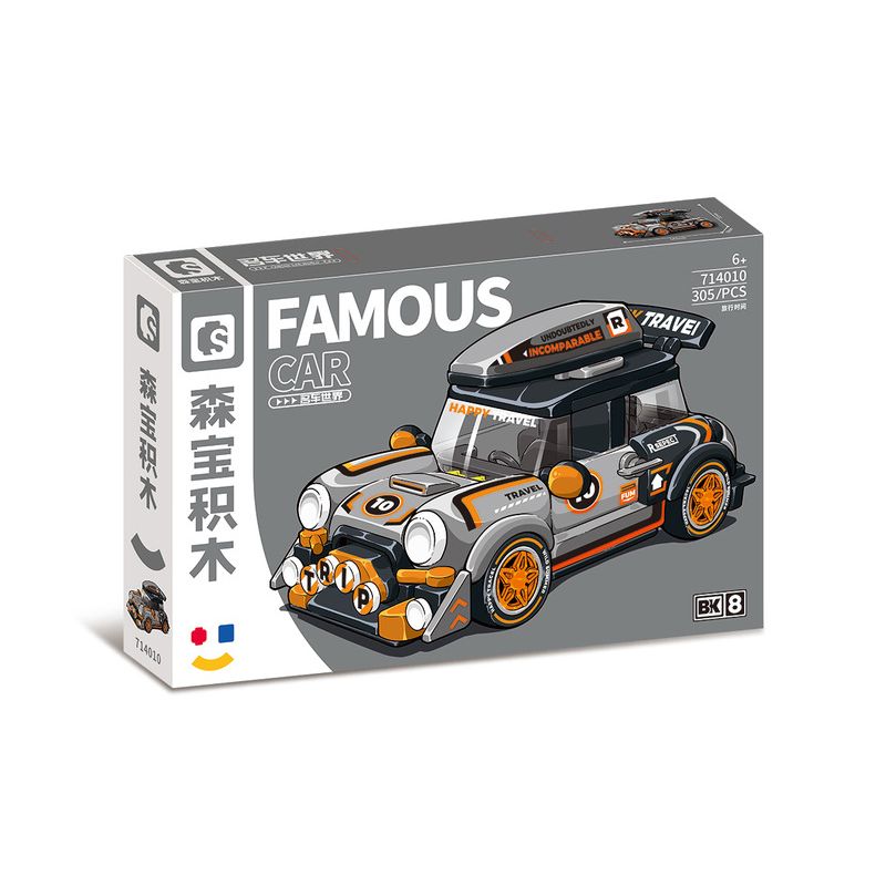 SEMBO WEKKI VIGGI 714010 non  THẾ GIỚI XE SANG THỜI GIAN DU LỊCH bộ đồ chơi xếp lắp ráp ghép mô hình Speed Champions Racing Cars Đua Xe Công Thức 305 khối