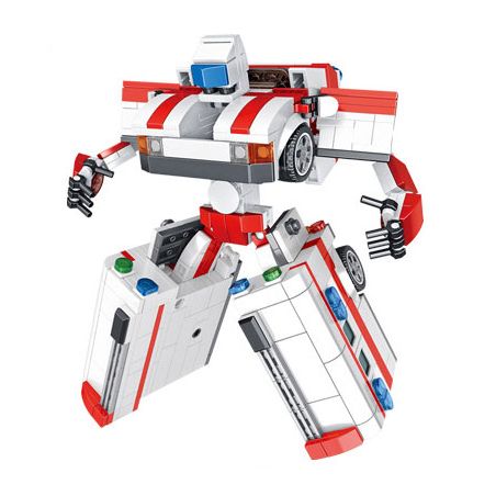 PanlosBrick 659013 Panlos Brick 659013 non  XE CỨU THƯƠNG bộ đồ chơi xếp lắp ráp ghép mô hình AMBULANCE 562 khối