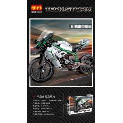 COGO 15803B non  ĐẦU MÁY HẠNG NẶNG KAWASAKI bộ đồ chơi xếp lắp ráp ghép mô hình  TECH-STORM Kỹ Thuật Công Nghệ Cao Mô Hình Phương Tiện 630 khối