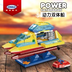 XINGBAO XB-18012 18012 XB18012 non  CATAMARAN ĐIỆN bộ đồ chơi xếp lắp ráp ghép mô hình POWER CATAMARAN 327 khối