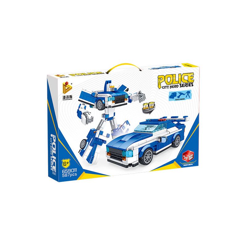 PanlosBrick 659011 Panlos Brick 659011 non  CẢNH SÁT bộ đồ chơi xếp lắp ráp ghép mô hình POLICE 587 khối