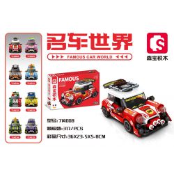 SEMBO WEKKI VIGGI 714008 non  THẾ GIỚI XE SANG SẴN SÀNG LÊN ĐƯỜNG bộ đồ chơi xếp lắp ráp ghép mô hình Speed Champions Racing Cars Đua Xe Công Thức 317 khối