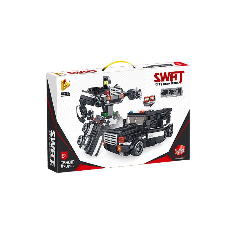 PanlosBrick 659010 Panlos Brick 659010 non  CẢNH SÁT ĐẶC BIỆT bộ đồ chơi xếp lắp ráp ghép mô hình SWAT 570 khối