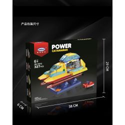 XINGBAO XB-18012 18012 XB18012 non  CATAMARAN ĐIỆN bộ đồ chơi xếp lắp ráp ghép mô hình POWER CATAMARAN 327 khối