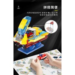 XINGBAO XB-18012 18012 XB18012 non  CATAMARAN ĐIỆN bộ đồ chơi xếp lắp ráp ghép mô hình POWER CATAMARAN 327 khối