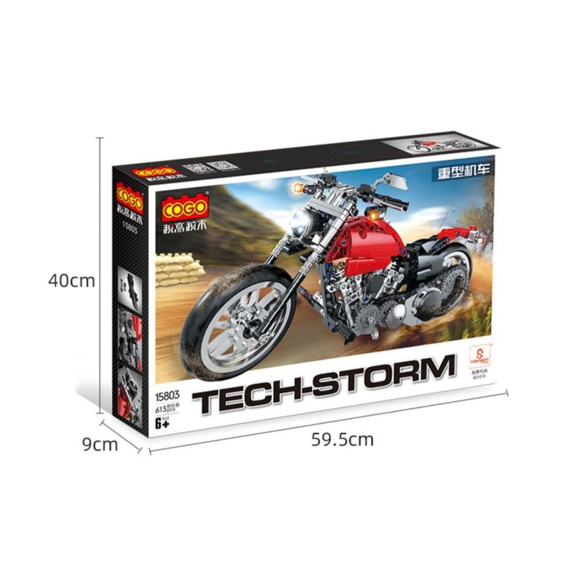 COGO 15803 non  ĐẦU MÁY HẠNG NẶNG bộ đồ chơi xếp lắp ráp ghép mô hình  TECH-STORM Kỹ Thuật Công Nghệ Cao Mô Hình Phương Tiện 603 khối