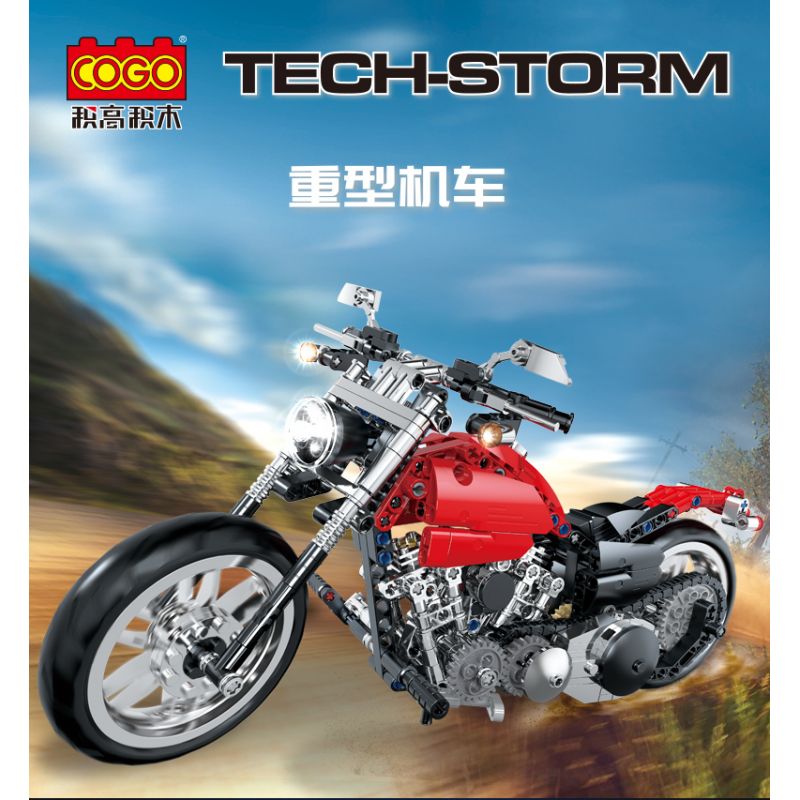 COGO 15803 non  ĐẦU MÁY HẠNG NẶNG bộ đồ chơi xếp lắp ráp ghép mô hình  TECH-STORM Kỹ Thuật Công Nghệ Cao Mô Hình Phương Tiện 603 khối