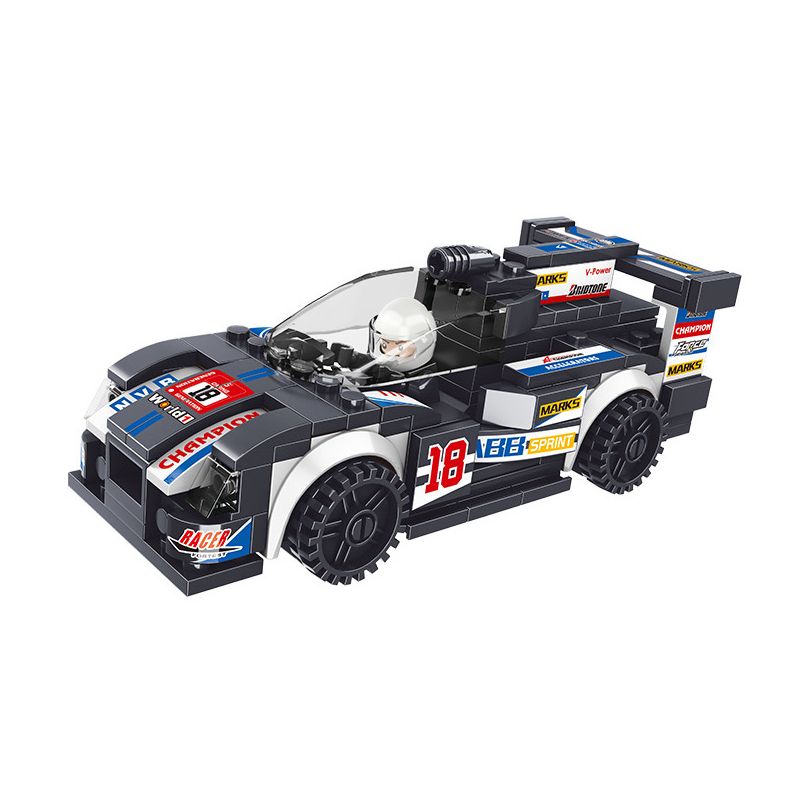 B BRAND K071-4 071-4 non Lego 911 ĐUA XE bộ đồ chơi xếp lắp ráp ghép mô hình Racers Đua Tốc Độ 182 khối