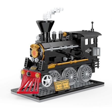 COGO 4214 non  TÀU HƠI NƯỚC MAO TRẠCH ĐÔNG bộ đồ chơi xếp lắp ráp ghép mô hình Trains Tàu Hỏa 246 khối