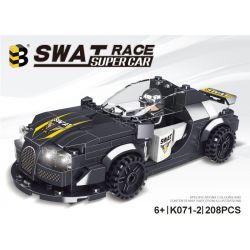 B BRAND K071-2 071-2 non  XE CẢNH SÁT DUBAI bộ đồ chơi xếp lắp ráp ghép mô hình Speed Champions Racing Cars Đua Xe Công Thức 208 khối