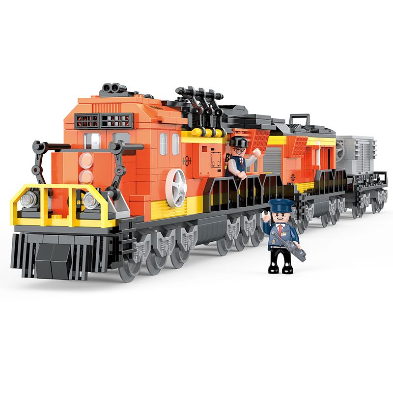 COGO 4203 non Lego ĐƯỜNG SẮT BURLINGTON BẮC SANTA FE TÀU CHỞ HÀNG BNSF bộ đồ chơi xếp lắp ráp ghép mô hình Trains Tàu Hỏa 635 khối
