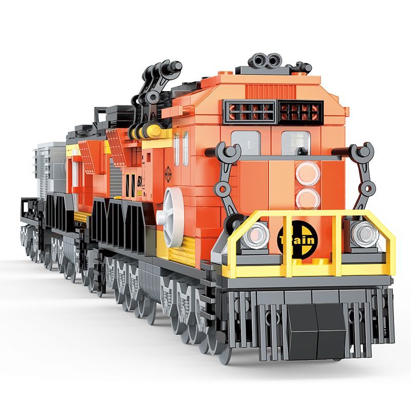 COGO 4203 non  ĐƯỜNG SẮT BURLINGTON BẮC SANTA FE TÀU CHỞ HÀNG BNSF bộ đồ chơi xếp lắp ráp ghép mô hình Trains Tàu Hỏa 635 khối
