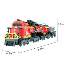 COGO 4203 non  ĐƯỜNG SẮT BURLINGTON BẮC SANTA FE TÀU CHỞ HÀNG BNSF bộ đồ chơi xếp lắp ráp ghép mô hình Trains Tàu Hỏa 635 khối
