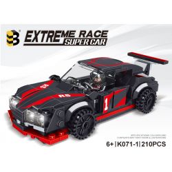 B BRAND K071-1 071-1 non  RS RACING. bộ đồ chơi xếp lắp ráp ghép mô hình Speed Champions Racing Cars Đua Xe Công Thức 210 khối