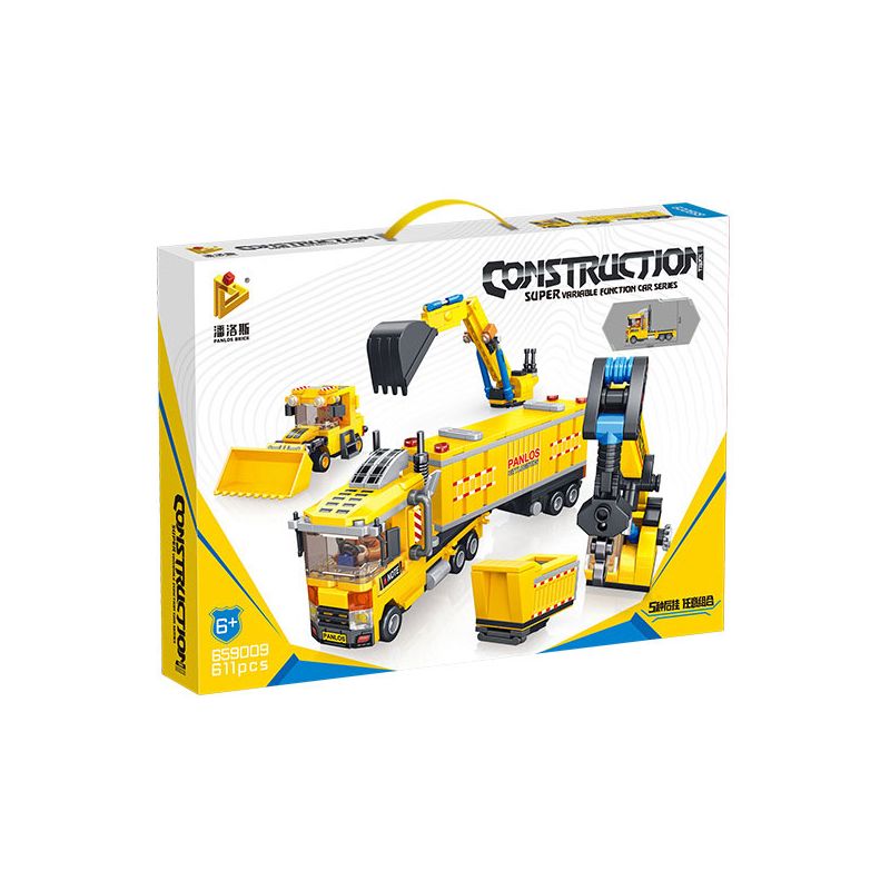 PanlosBrick 659009 Panlos Brick 659009 non  ĐỘI KỸ THUẬT ĐÔ THỊ bộ đồ chơi xếp lắp ráp ghép mô hình 611 khối