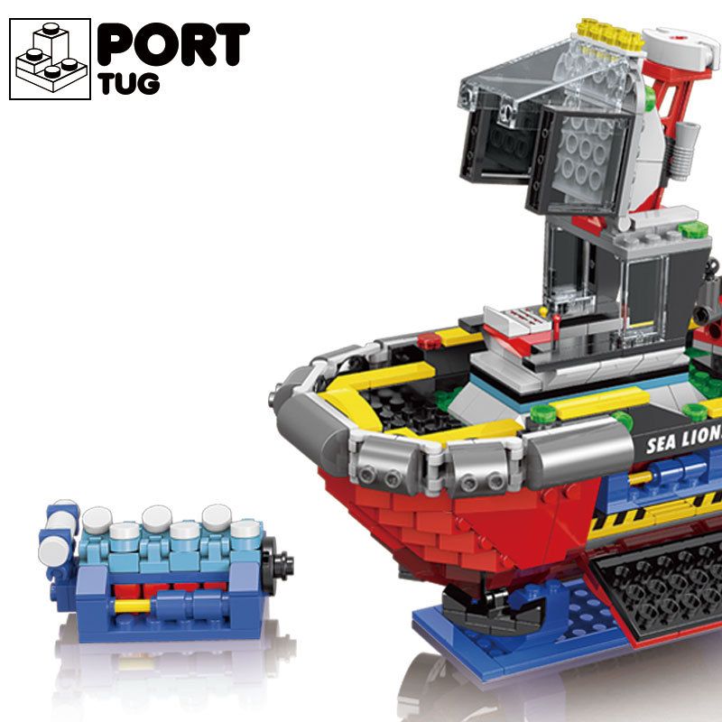 XINGBAO XB-18011 18011 XB18011 non  TÀU KÉO CẢNG bộ đồ chơi xếp lắp ráp ghép mô hình PORT TUG 438 khối