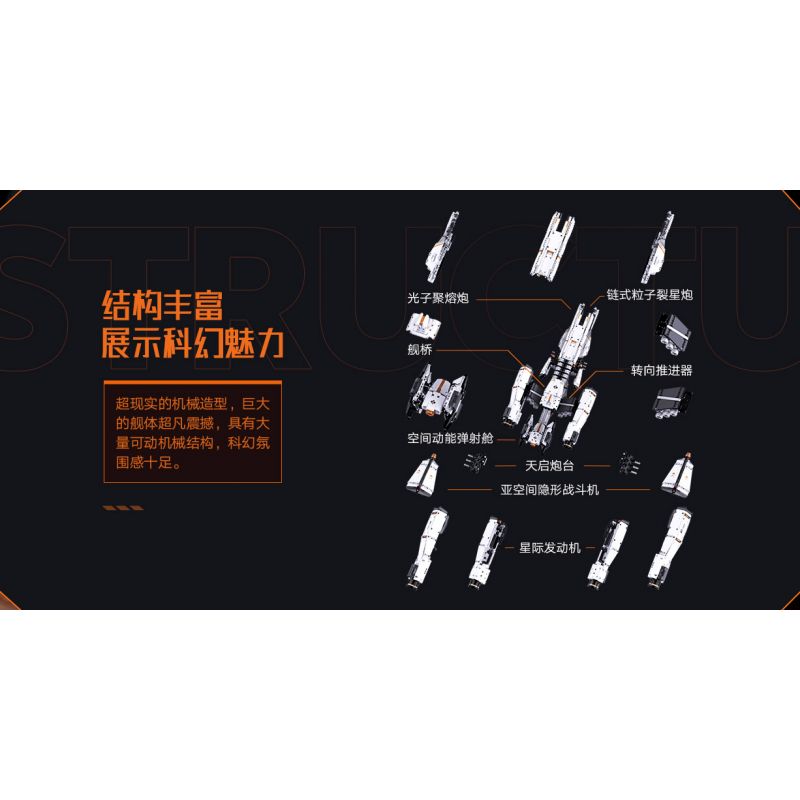 XIAOMI MITU MI ONEBOT XJXL06IQI 06IQI non  TÀU VŨ TRỤ CETUS bộ đồ chơi xếp lắp ráp ghép mô hình  Kỹ Thuật Công Nghệ Cao Mô Hình Phương Tiện 2760 khối