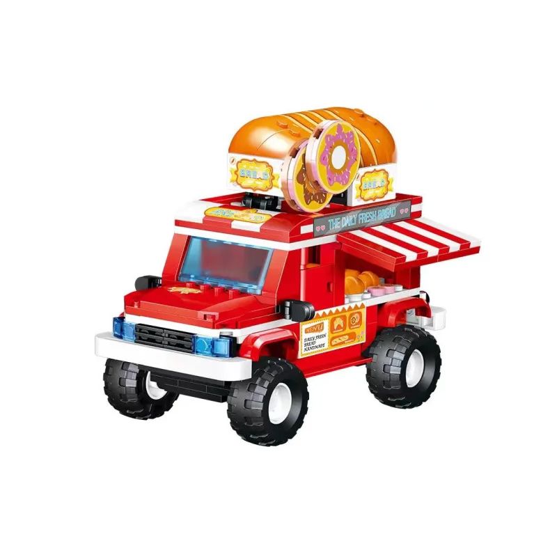 ACHKO 50052 non Lego VAN. bộ đồ chơi xếp lắp ráp ghép mô hình BREAD CART 356 khối