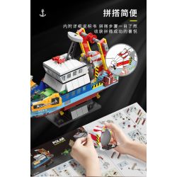 XINGBAO XB-18010 18010 XB18010 non  TÀU NGHIÊN CỨU VÙNG CỰC bộ đồ chơi xếp lắp ráp ghép mô hình POLAR RESEARCH VESSEL 500 khối