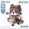 LOZ 8121 non  PHI CÔNG GẤU TRÚC bộ đồ chơi xếp lắp ráp ghép mô hình AVIATOR PANDA 1100 khối