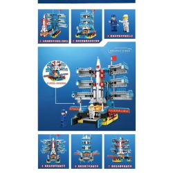 WOMA C0835 0835 non  HÀNG KHÔNG VŨ TRỤ BỆ PHÓNG LONG MARCH 5 bộ đồ chơi xếp lắp ráp ghép mô hình Space AEROSPACE SCIENCE Thám Hiểm Không Gian 699 khối