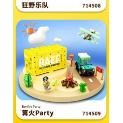 SEMBO WEKKI VIGGI 714510 non  THẾ GIỚI XE SANG LỄ HỘI BÊN BỜ BIỂN bộ đồ chơi xếp lắp ráp ghép mô hình Speed Champions Racing Cars CARNIVAL BY THE SEA Đua Xe Công Thức 269 khối