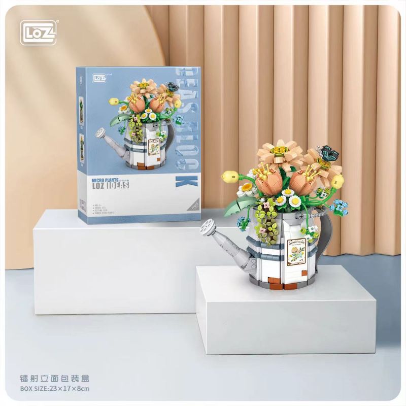 LOZ 1936 non  BÌNH TƯỚI CÂY TRỒNG TRONG CHẬU bộ đồ chơi xếp lắp ráp ghép mô hình 973 khối