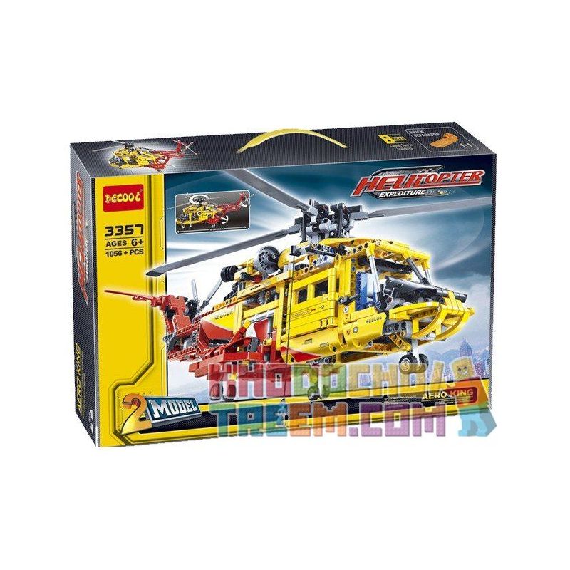 NOT Lego HELICOPTER 9396 JISI 3357 xếp lắp ráp ghép mô hình 2 DẠNG MÁY BAY TRỰC THĂNG Technic Kỹ Thuật Công Nghệ Cao Mô Hình Phương Tiện 1056 khối