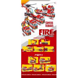 PanlosBrick 659007 Panlos Brick 659007 non  ĐỘI CỨU HỎA bộ đồ chơi xếp lắp ráp ghép mô hình 646 khối