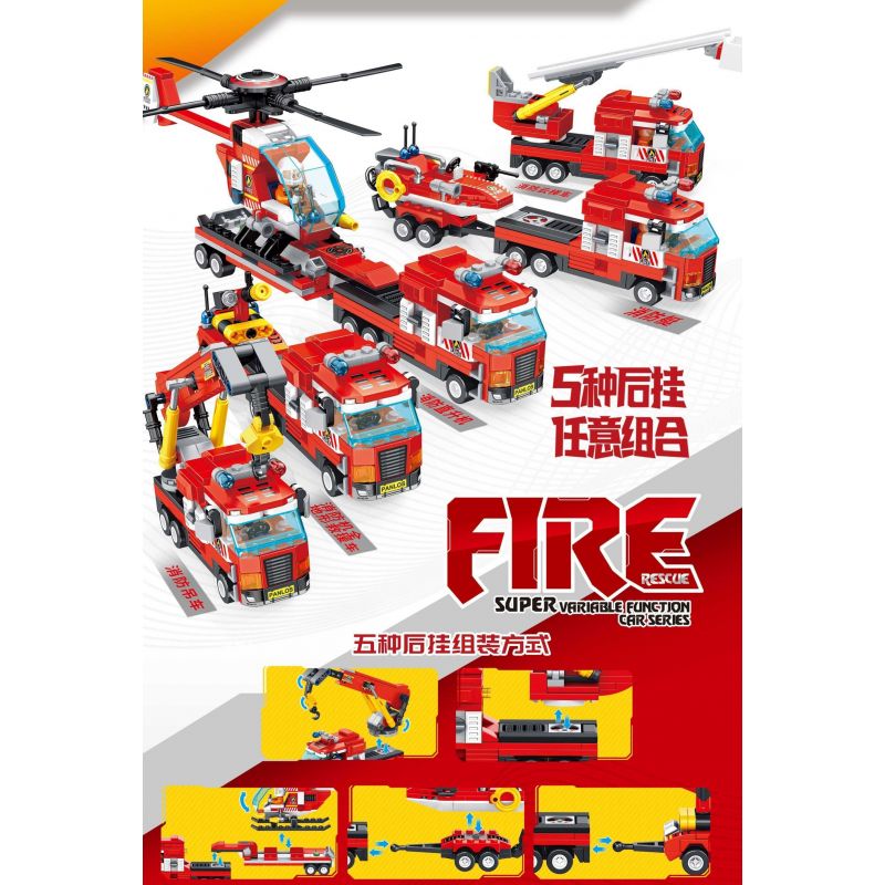 PanlosBrick 659007 Panlos Brick 659007 non  ĐỘI CỨU HỎA bộ đồ chơi xếp lắp ráp ghép mô hình 646 khối