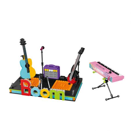 WEIGHT 2043 non  BAN NHẠC ĐÀN PIANO ĐIỆN TỬ bộ đồ chơi xếp lắp ráp ghép mô hình 593 khối
