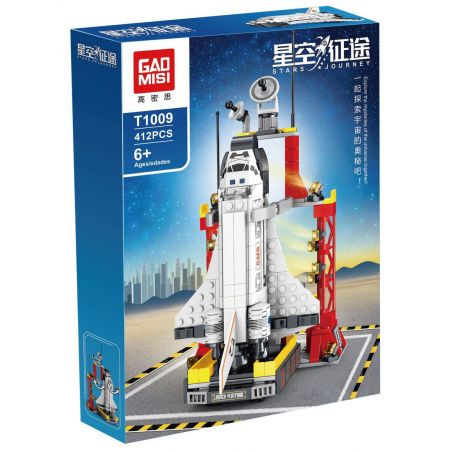 GAOMISI T1009 1009 non  TRUNG TÂM PHÓNG TÀU CON THOI bộ đồ chơi xếp lắp ráp ghép mô hình STARS JOURNEY 412 khối