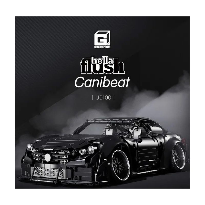 GOLDBERPOEMS U0100 0100 non  CHIẾN BINH ĐEN THẤP bộ đồ chơi xếp lắp ráp ghép mô hình 1:8 HELLAFLUSH CANIBEAT BLACK WARRIOR Tỷ Lệ 1:8