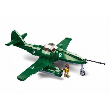 SLUBAN M38-B0977 B0977 0977 M38B0977 38-B0977 non  MÁY BAY PHẢN LỰC ME262 bộ đồ chơi xếp lắp ráp ghép mô hình 338 khối