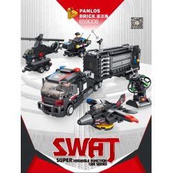 PanlosBrick 659006 Panlos Brick 659006 non  ĐỘI CỨU HỘ SWAT bộ đồ chơi xếp lắp ráp ghép mô hình 672 khối