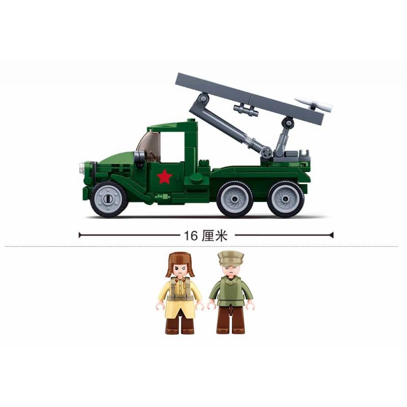 SLUBAN M38-B0975 B0975 0975 M38B0975 38-B0975 non  BỆ PHÓNG TÊN LỬA KATYUSHA bộ đồ chơi xếp lắp ráp ghép mô hình 201 khối